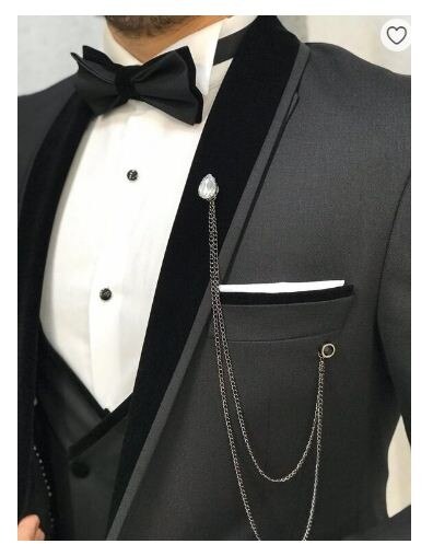 Smvm Black Tuxedo Suit